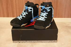 NIKE Air Joedan 6 RETRO BLACK/UNIVERSITY BLUE NOIR/BLEU CAROLINA 27.5cm