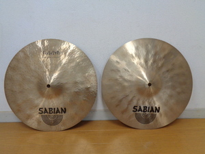 ★希少 SABIAN セイビアン 14インチ ハイハット シンバル　PROTO TYPE under construction　top＆bottom 2枚ペア★