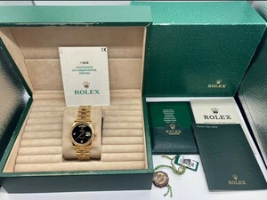 ▼【ITP5BT1QXSL4】ROLEX ロレックス デイデイト 118238 K番 K18 750 オニキス盤