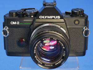 ★ 極美品 ★ オリンパス ♪ OLYMPUS ＯＭ - ２ ＳＰ 黒 + ５０ｍｍ　１：1．４ 　標準レンズ付き ★