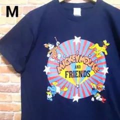 【新品】ディズニー ミッキー Tシャツ M ネイビー 上質 ゆるダボ