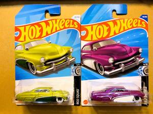 【HOTWHEELS】 HIROHATA MERC 2台セット ヒロハタ マーク ① MERCURY マーキュリー HOTROD (フォード キャデラック ベルエア シェビー )