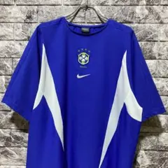 希少 NIKE BRAZIL ユニフォームシャツ ナイキ ブラジル 青 ブルー