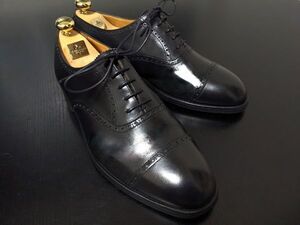 クロケット＆ジョーンズ 8.5F CROCKETT&JONES 「LEICESTER」クォーターブローグ ドレスシューズ 9367