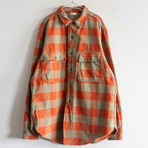 【美品】FREEWHEELERS UNION SPECIAL OVERALLS【OFFY 1920-1930s STYLE WORK SHIRT】17 1/2 ネルシャツ 2406469