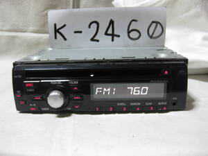 K-2460　MITSUBISHI　ミツビシ　三菱　DH-700　MP3　フロント AUX　1Dサイズ　CDデッキ　故障品