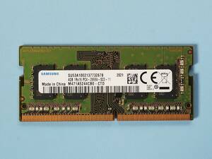 ■No.SS264-6 SAMSUNG Memory PC4-21300 DDR4-2666 4GBx1枚 DDR4-2400のPC機種でも使用可能 ノートパソコン用 中古作動品 ■