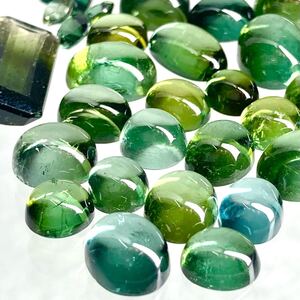 1円〜!!☆天然グリーントルマリンおまとめ33.5ct☆f 約6.7g ルース 裸石 宝石 ジュエリー jewerly green tourmaline w2ま74