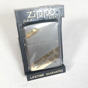 【美品/火花確認済】ZIPPO 200FB FLAT BOTTOM REG BRUSH FINISH ジッポーライター フラットボトム ケース付