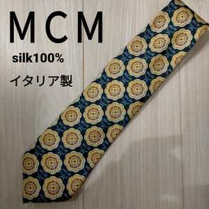 美品 MCM ロゴ 総柄 ネクタイ ゴージャス シルク100% バロック調 イタリア製 韓国 BIGBANG ジヨン BTS 90s バロック ストリート SILK