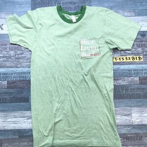 American Apparel アメリカンアパレル メンズ プリント リンガー 半袖Tシャツ S 緑