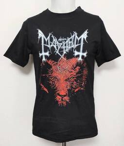 送料無料　【XXLサイズ】メイヘム　Mayhem　Tシャツ　ロックバンド　半袖　赤　ファンスマ