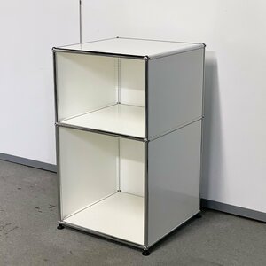 【USM Haller】ハラーシステム 1列2段キャビネット / オープンキャビネット /ホワイト523×523×895mm USMハラー