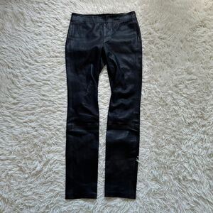 【HELMUT LANG】ヘルムートラング 2 M ラムレザーパンツ ストレッチ