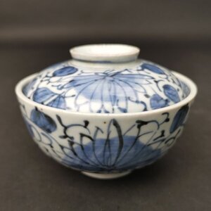 古伊万里　伊万里 染付 お椀 茶碗 蓋椀 陶器 磁器 骨董 古磁器 時代品 年代物 時代物 アンティーク