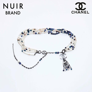 シャネル CHANEL ベルト アイボリー ネイビー