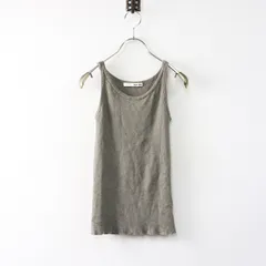 定価3万 エヴァムエヴァ evam eva cashmere silk sleeveless カシミヤシルクスリーブレス 2/グレー タンクトップ【2400014160420】