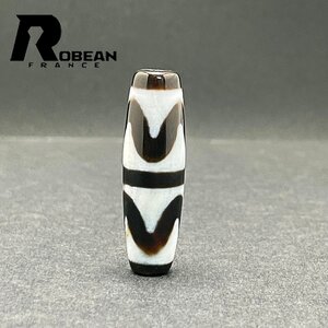 ★レア EU製 定価5万円★ROBEAN・チベット天珠★パワーストーン アクセサリー 天然石 金運 お守り プレゼント 約37.9*11.4mm 1004T049