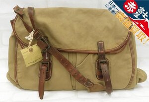 1B6739-2/未使用品 RRL キャンバスメッセンジャーバッグ ダブルアールエル ショルダー