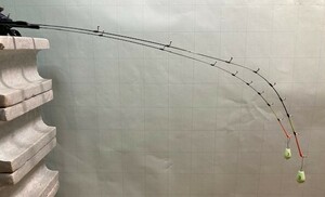 ワカサギ竿　ロング全長540ｍｍ 　２本セット 　黒　(二刀流用)　カーボン素材　軸径φ５リール用　ワカサギ穂先　送料無料