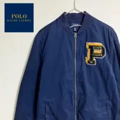 POLO RALPH LAUREN 胸ワッペン　ブルゾン ネイビー XL