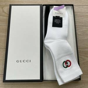 グッチ（GUCCI）23 シェリーラインインターロッキングGGロゴソックス　靴下　レッグウェア 新品　未使用　タグ付き サイズM