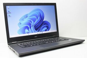 1円スタート ノートパソコン Windows11 NEC VersaPro VKL21A 大画面 15.6インチ 第8世代 Core i3 SSD256GB メモリ4GB DVDドライブ