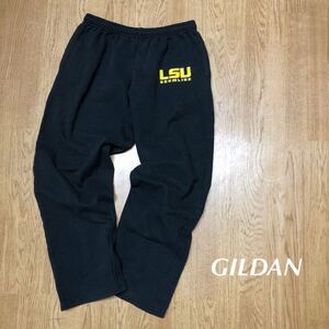 GILDAN /ギルダン /メンズL スウェットパンツ ボトムス ロングパンツ 裏起毛 ロゴプリント LSU DRUMLINE アメカジ USA古着 秋冬服