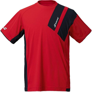 Babolat バボラ L サイズ テニスウェア メンズ CLUB SHORT SLEEVE SHIRT BUG1311C RD00 レッド [管理:1400002120]