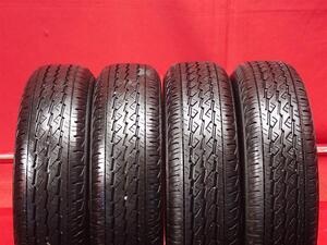 タイヤ4本 《 ブリヂストン 》 K370 [ 145/80R12 80/78N ]9/8.5分山★ 商用車6PR エブリィ NV100 クリッパー ミニキャブ キャリー n12