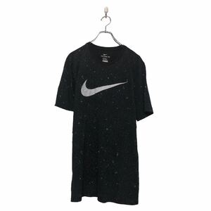 NIKE 半袖 プリント Tシャツ ナイキ XL~ ブラック 総柄 クルーネック ビッグサイズ 古着卸 アメリカ仕入 a604-6193