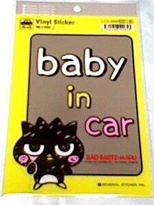  バッドばつ丸 ばつまるバツマル　BABY IN CAR ベビーインカー 赤ちゃんが乗っています 赤ちゃんマーク　ステッカー　新品