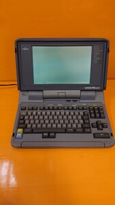 【通電確認のみ】 FUJITSU 富士通 ワープロ OASYS30LX III OA30LX3-J 交換 部品取り ピンク