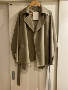 Blanc YM ブランYM 23aw short trench coat　ショートトレンチ ジャケット　ベージュ　S