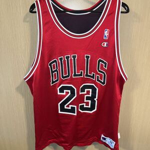 ◆極美品◆90s USA製　Champion BULLS リバーシブルタンクトップ　No.23 JORDAN サイズ48