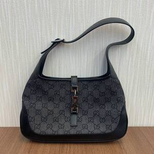 GUCCI ジャッキー GGキャンバス ワンショルダーバッグ 01147 / グッチ GG柄 ハンドバッグ ブランド品 ブラック 鞄 カバン レザー