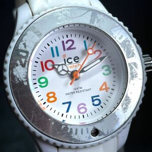 ice watch アイスウォッチ ICE mini アイスミニ 000744 腕時計 アナログ クオーツ 3針 ホワイト文字盤 新品電池交換済み 動作確認済み