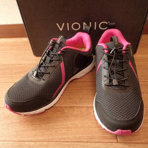 @@未使用 VIONIC ヴァイオニック スニーカー FIERY MESH SYN BLK/PNK 23.5 ブラック/ピンク 黒 QVC