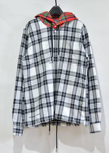 OFF-WHITE オフホワイト ”CHECK” チェック フード シャツ M Y-25275B