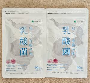 【送料無料】有胞子性乳酸菌　約6ヶ月分(3ヶ月分90粒入×2袋)　ラクリス菌 植物発酵エキス 免疫力 腸活　サプリメント　シードコムス