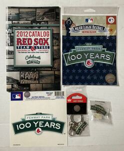 MLB ボストンレッドソックス.フェンウェイパーク100周年記念グッズ4種 未使用品 現地購入品 当時物 2012年 Boston RedSox.Fenway Park.公式