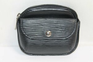 中古 LOUIS VUITTON ポルトモネ シリング エピ ノワール 黒 小銭入れ M60052 コインケース 財布 小物入れ ルイヴィトン USED品