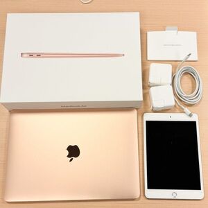 ☆美品★Apple MacBook Air 13.3inch 2020★Retina/1.2GHz/16GB/2TB/ゴールド Sequoia★iPad mini 4 Wi-Fiモデル128GB★送料込みおまけ付☆