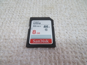 8GB★SanDisk Ultra SDカード SDHC サンディスク ウルトラ USED 000148③★！！