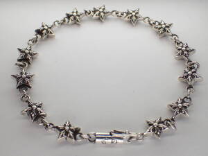 ★★CHROME HEARTS★ ★STARチャームブレスレット21㎝★正規品　16.3g