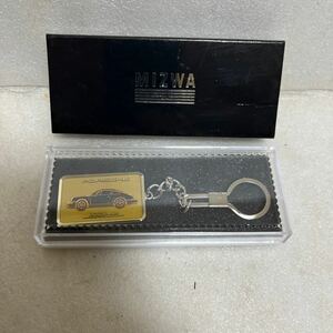 未使用保管品 PORSCHE ポルシェ 911ジュビリー MIZWA正規品 純銀 キーホルダー 当時物 30 jahre 30th anniversary ミツワ カレラ 箱付