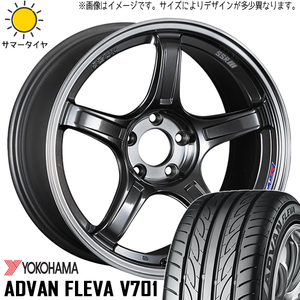 215/40R18 サマータイヤホイールセット インプレッサ etc (YOKOHAMA ADVAN FLEVA V701 & SSR GTX03 5穴 114.3)