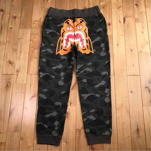 Black camo タイガー スウェットパンツ Lサイズ a bathing ape BAPE tiger sweat pants エイプ ベイプ アベイシングエイプ 迷彩 w858