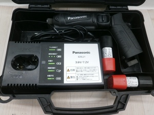 中古　Panasonic パナソニック　充電 スティックインパクトドライバ　EZ7521LA1S-B　充電器 バッテリ2個セット