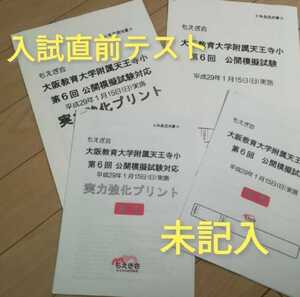  附属天王寺小学校公開模擬試験H29年1月15日実施